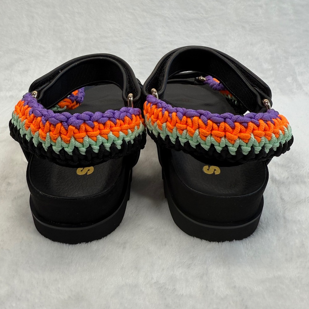 Sandro Olimpia Sandals Platform Flatform Colorful Straps Size 36 - Picture 7 of 12